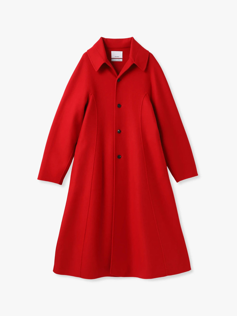 ウールナイロン フレアロングコート 詳細画像 red 2