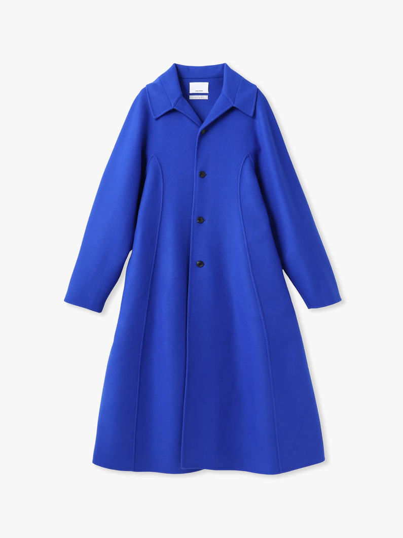 ウールナイロン フレアロングコート 詳細画像 blue 4