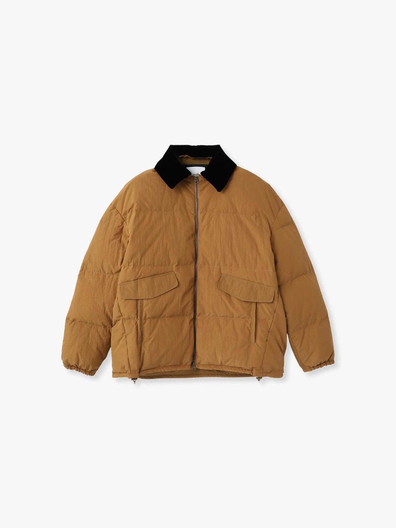 ベロアカラー ダウンジャケット 詳細画像 brown 4