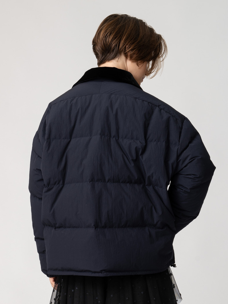 ベロアカラー ダウンジャケット 詳細画像 navy 3