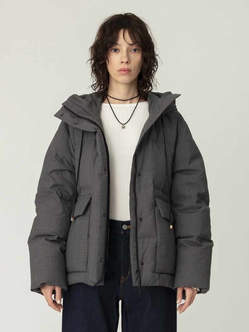 フォルムダウン フーディーコート（トップグレー） 詳細画像 top gray 3