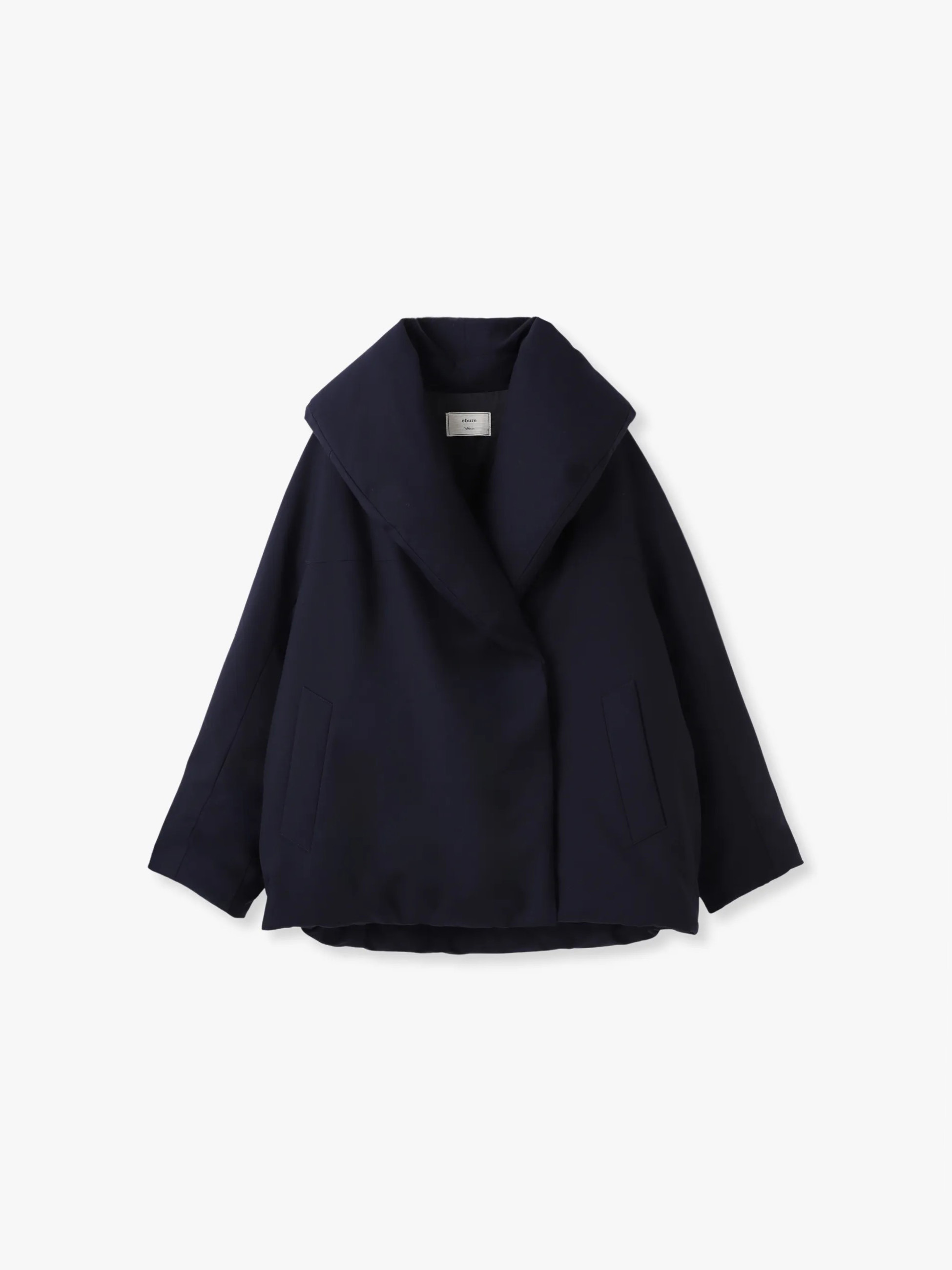 フォルムダウン ショールカラー コート（プレオーダー）｜ebure