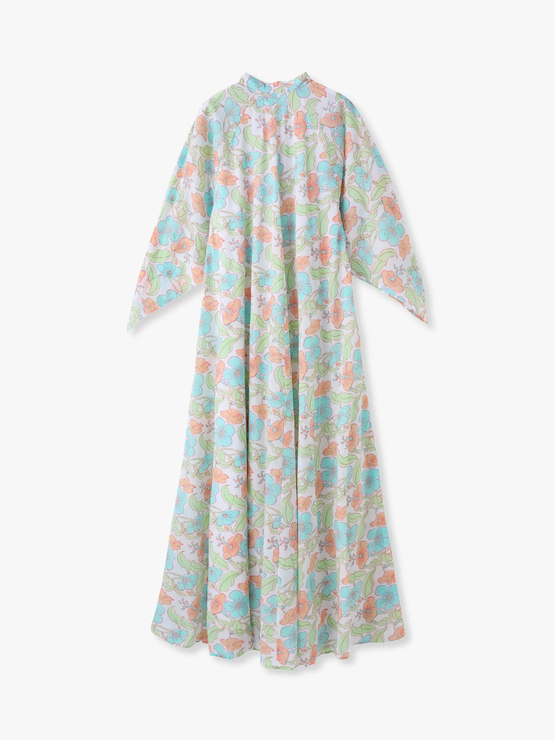 フラワープリント フレアスリーブ カフタンドレス 詳細画像 multi 1