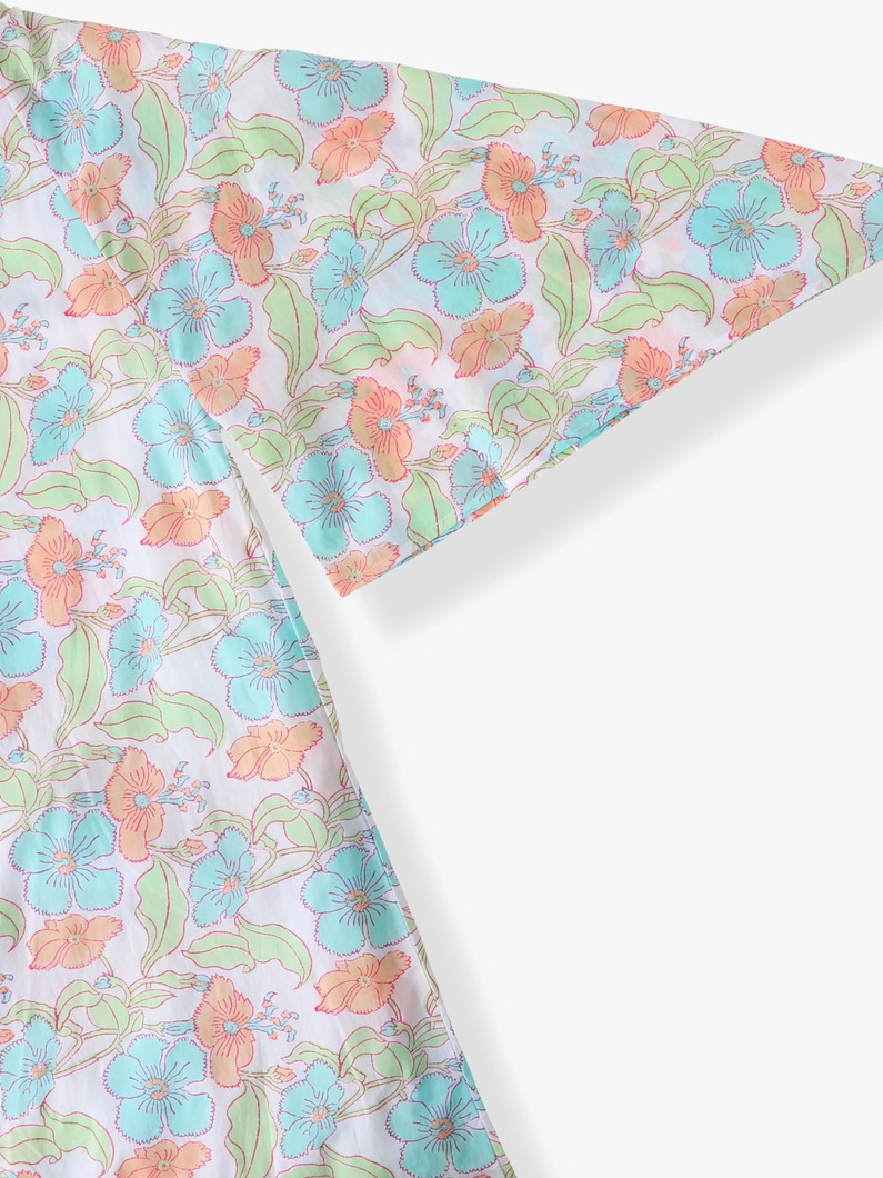 フラワープリント フレアスリーブ カフタンドレス 詳細画像 multi 2