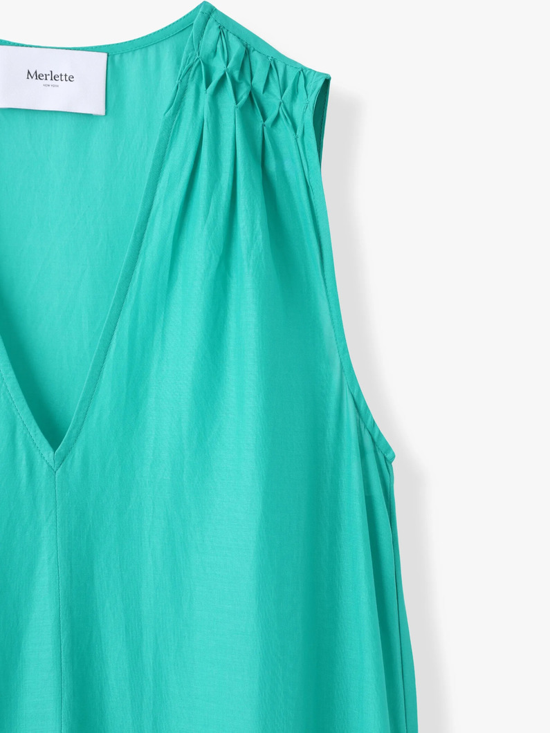 ワーリス ピンタックドレス（グリーン） 詳細画像 green 2