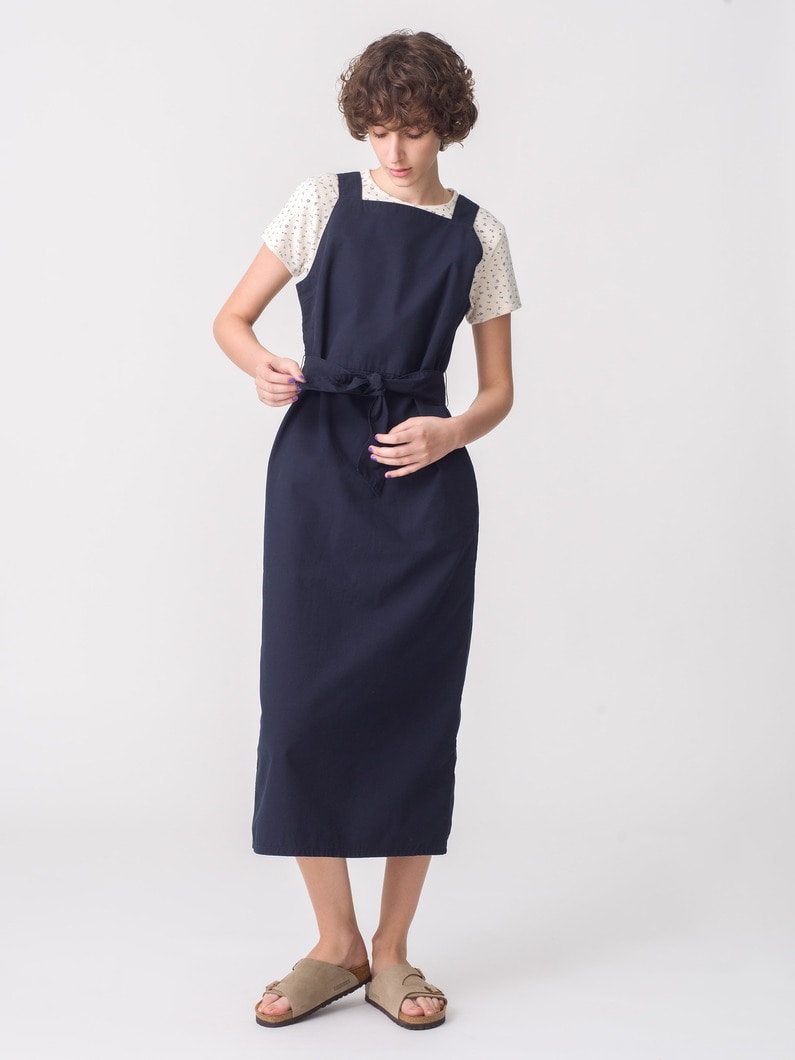 オーバーオール スカート（ネイビー/ベージュ） 詳細画像 navy 1