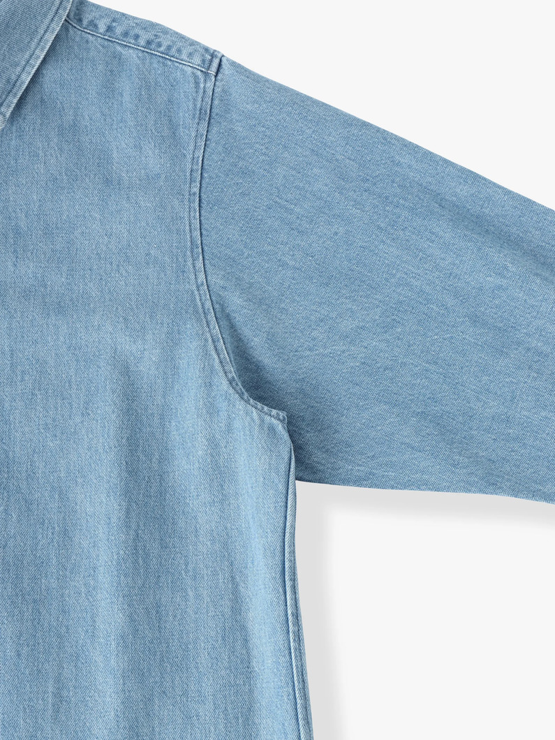 パッチワーク フリル デニムドレス 詳細画像 blue 2