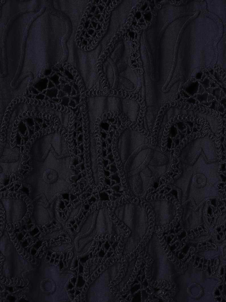 エンブロイダリー スリーブレスドレス（ホワイト/ブラック） 詳細画像 white 4