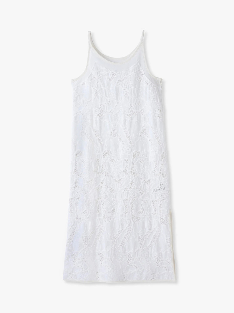 エンブロイダリー スリーブレスドレス（ホワイト/ブラック） 詳細画像 white 5