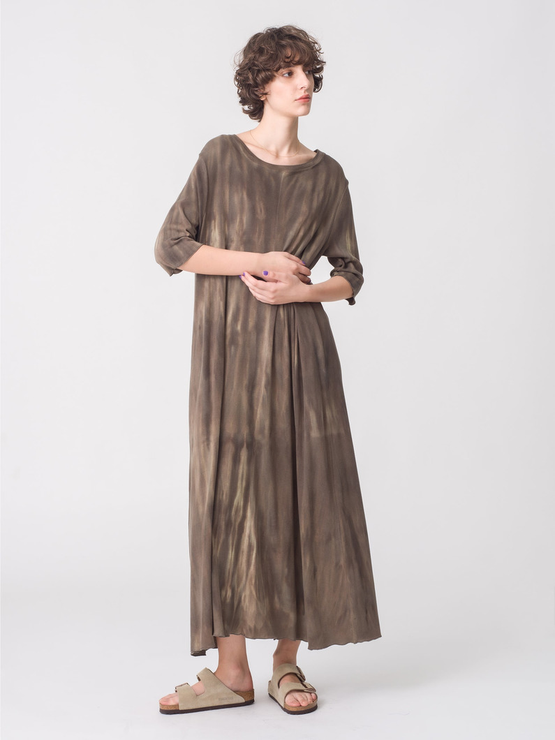 タイダイ カット ドレス 詳細画像 khaki 2