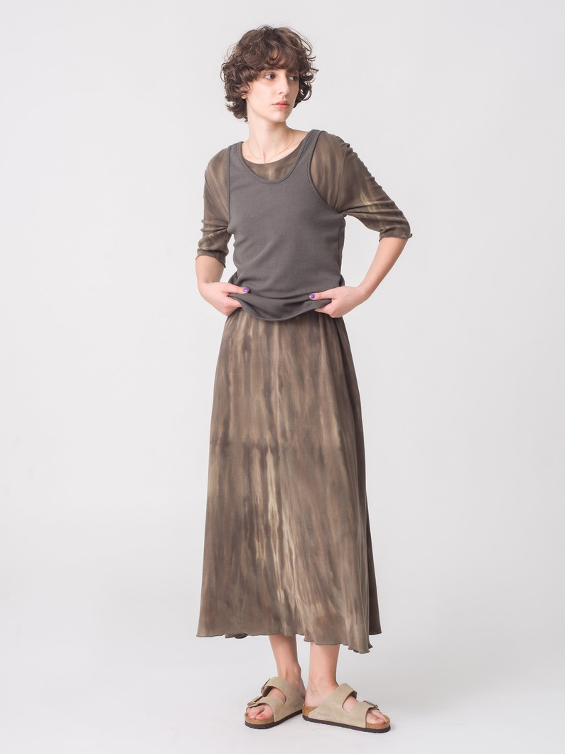 タイダイ カット ドレス 詳細画像 khaki 5