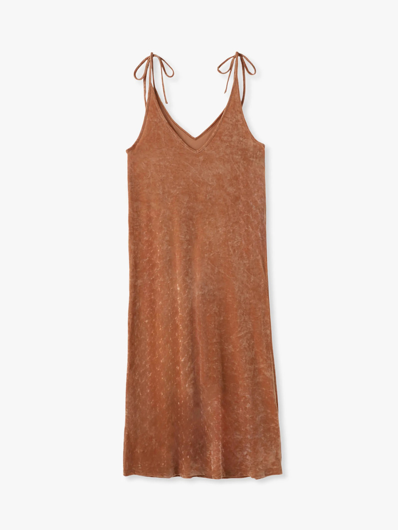 ベロア キャミソール ドレス（ブラウン/ライトグリーン） 詳細画像 light green 1