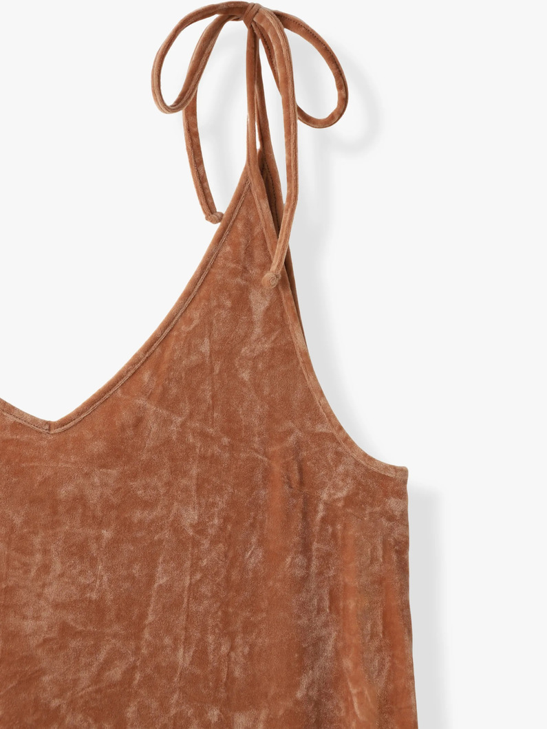 ベロア キャミソール ドレス（ブラウン/ライトグリーン） 詳細画像 light green 2