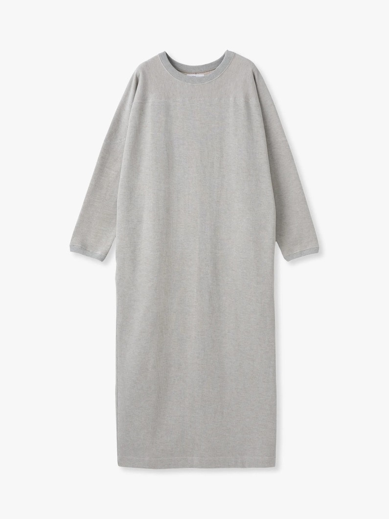 ヤクミックスコットン ロングスリーブドレス 詳細画像 light green 1