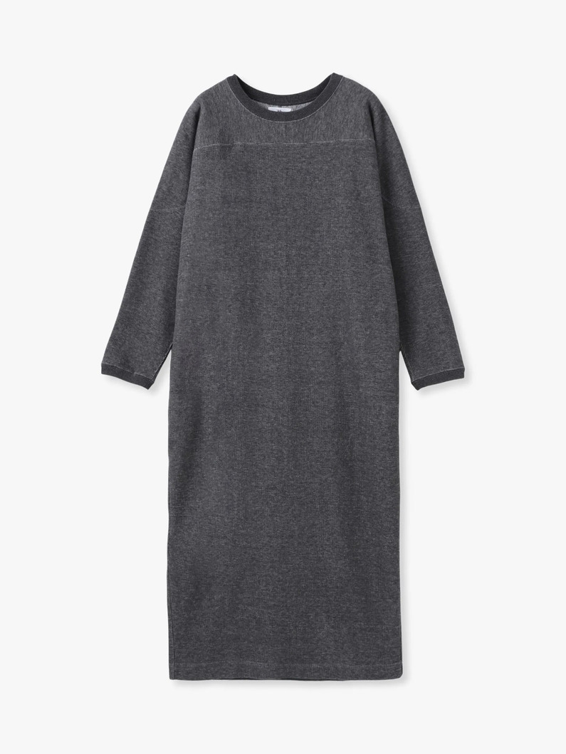 ヤクミックスコットン ロングスリーブドレス 詳細画像 charcoal gray 4