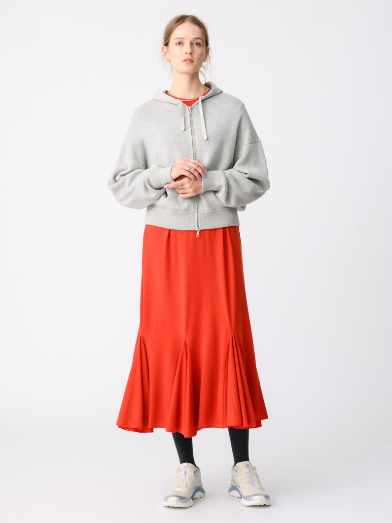 ウール フリル マキシドレス 詳細画像 red 4