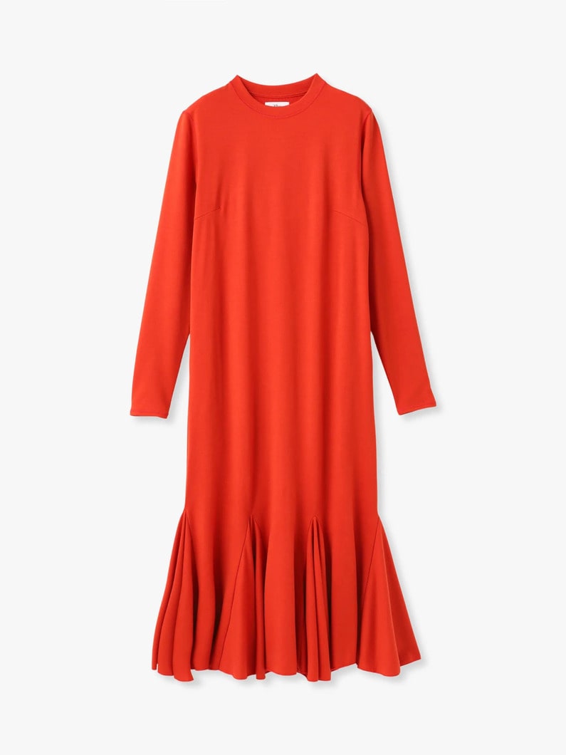 ウール フリル マキシドレス 詳細画像 red 5