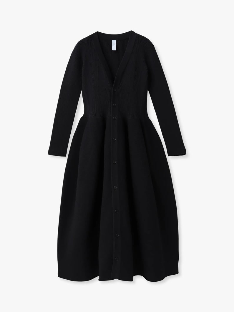 ポッタリー ロングスリーブ カーディガンドレス 詳細画像 black