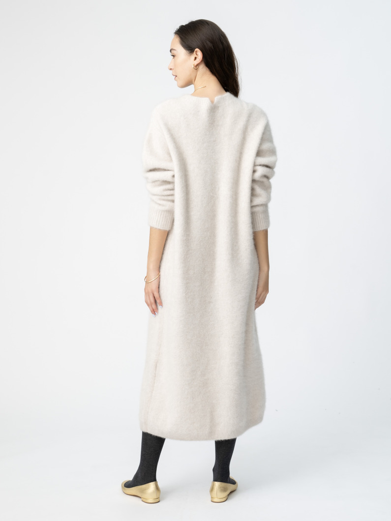 フォックスヤク ニット ドレス 詳細画像 white 3