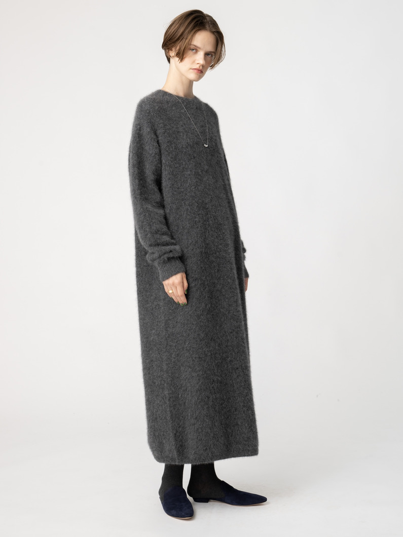 フォックスヤク ニット ドレス 詳細画像 dark gray