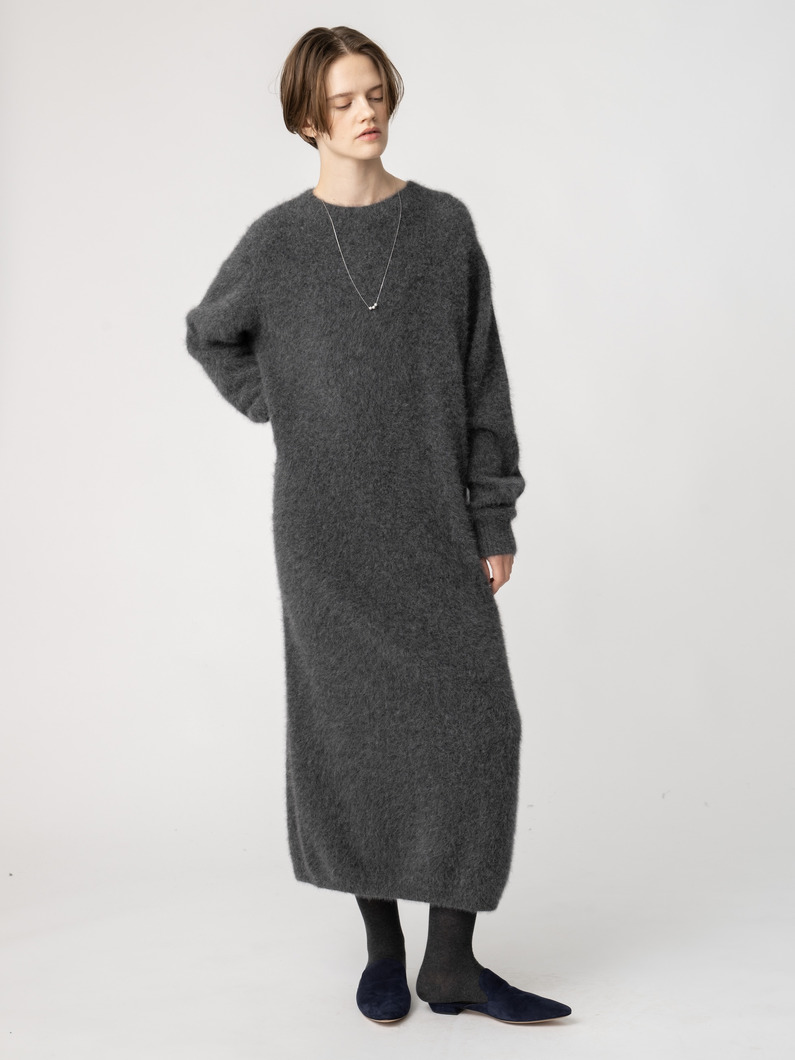 フォックスヤク ニット ドレス 詳細画像 dark gray 2