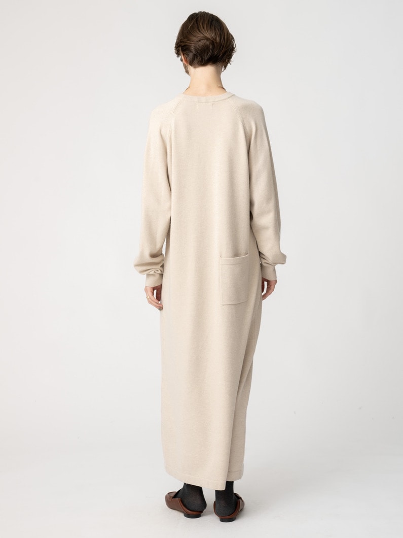 ニット ロングドレス（ベージュ/グレー） 詳細画像 beige 2