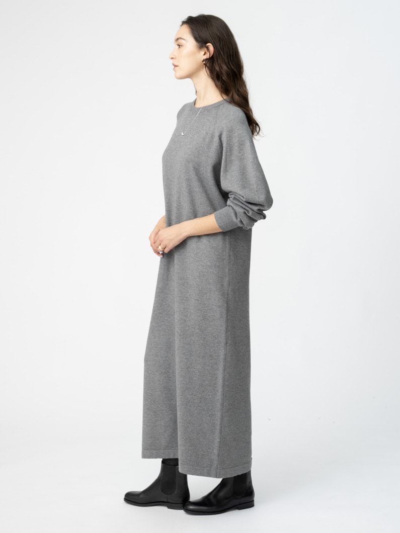 ニット ロングドレス（ベージュ/グレー） 詳細画像 gray 2