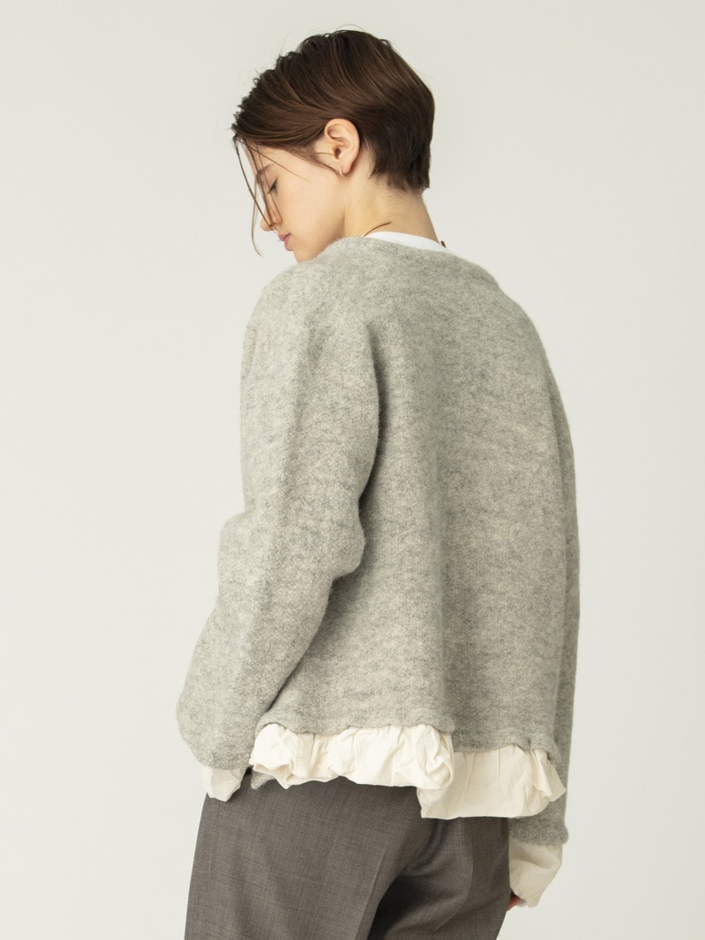 フィリング ニットジャケット（チャコールグレー/グレー） 詳細画像 gray 3