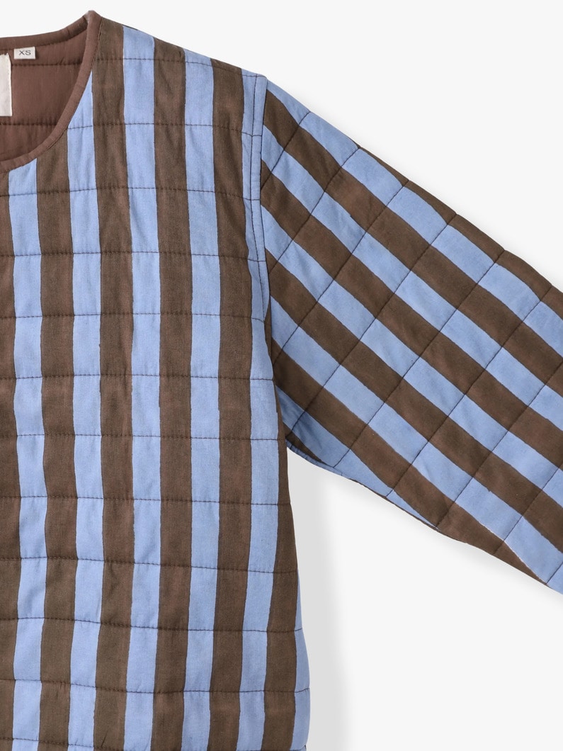 シックストライプ キルトジャケット（ブラウン） 詳細画像 brown 2