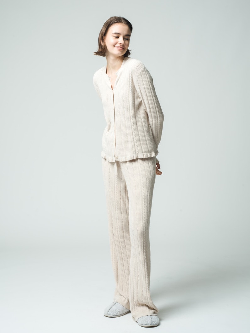 コージーシック ウルトラライト ケーブル ニット カーディガン 詳細画像 ivory 3