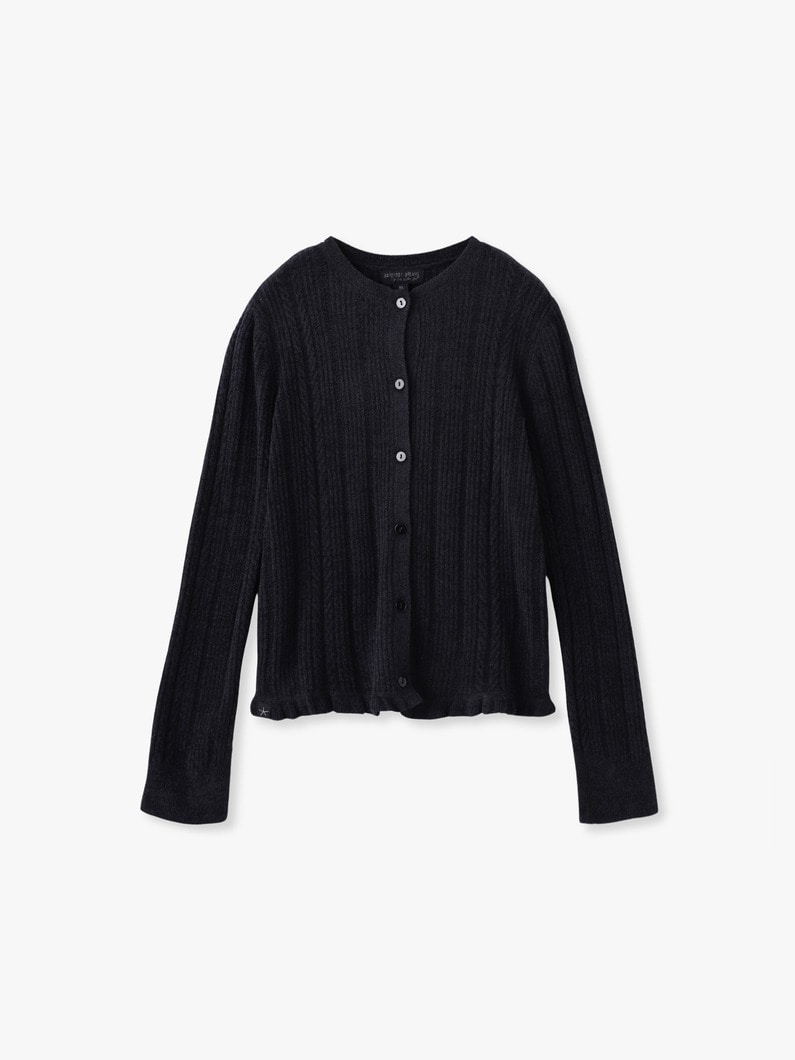 コージーシック ウルトラライト ケーブル ニット カーディガン 詳細画像 black