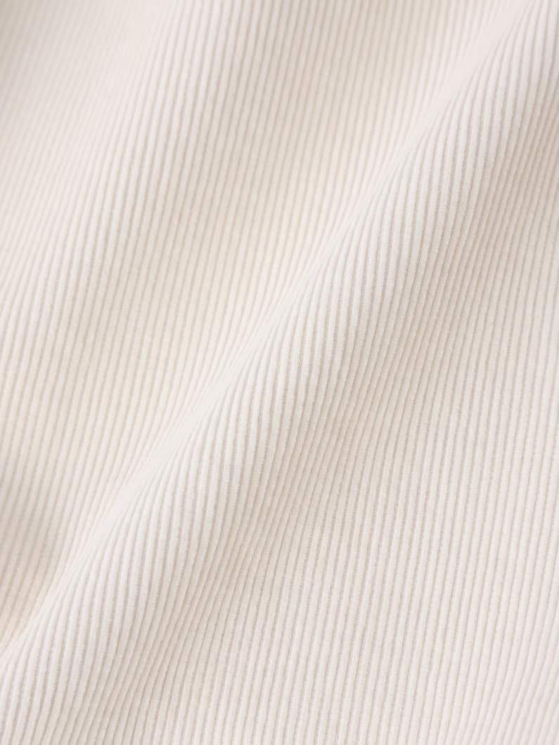オーガニックコットン コーデュロイ ノーカラージャケット 詳細画像 beige 3