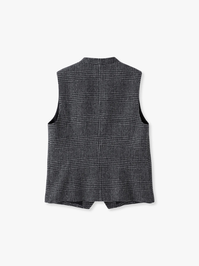 グレンチェック ベスト（チャコールグレー） 詳細画像 charcoal gray 1