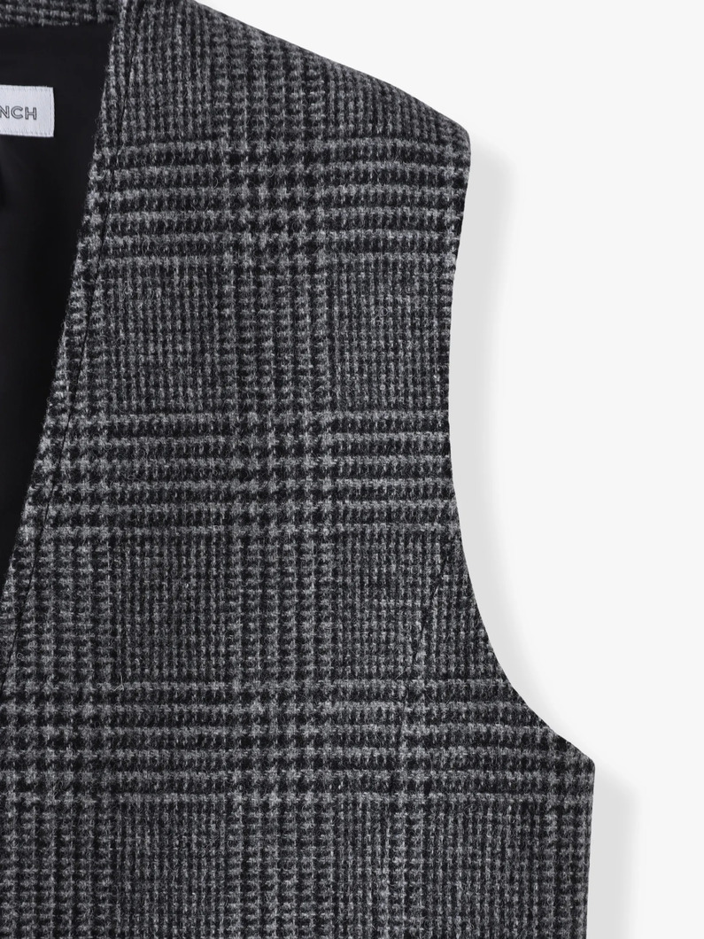 グレンチェック ベスト（チャコールグレー） 詳細画像 charcoal gray 2