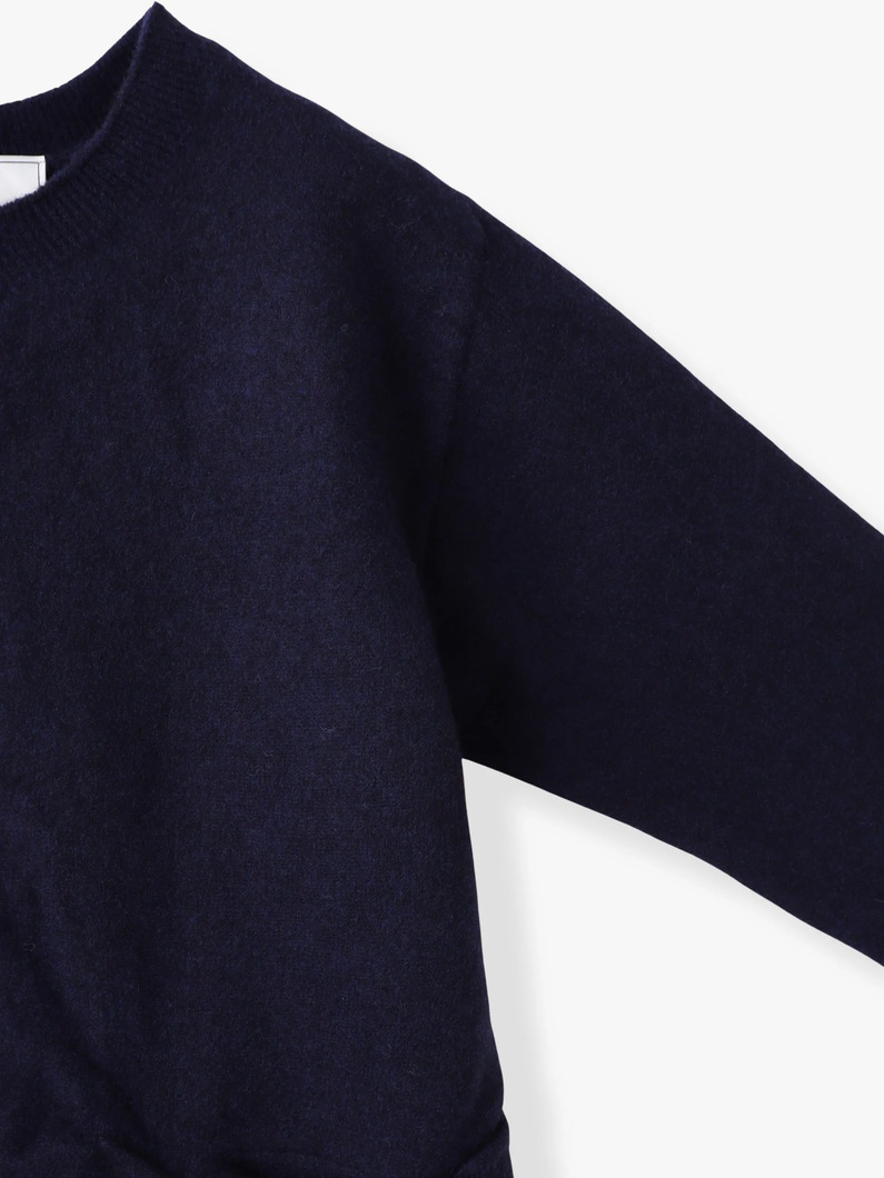 ディストーテッド ニットカーディガン（ネイビー/グレー） 詳細画像 navy 2