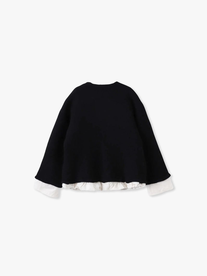 フィリング ニットジャケット（ブラック/ダークグレー） 詳細画像 dark gray 1