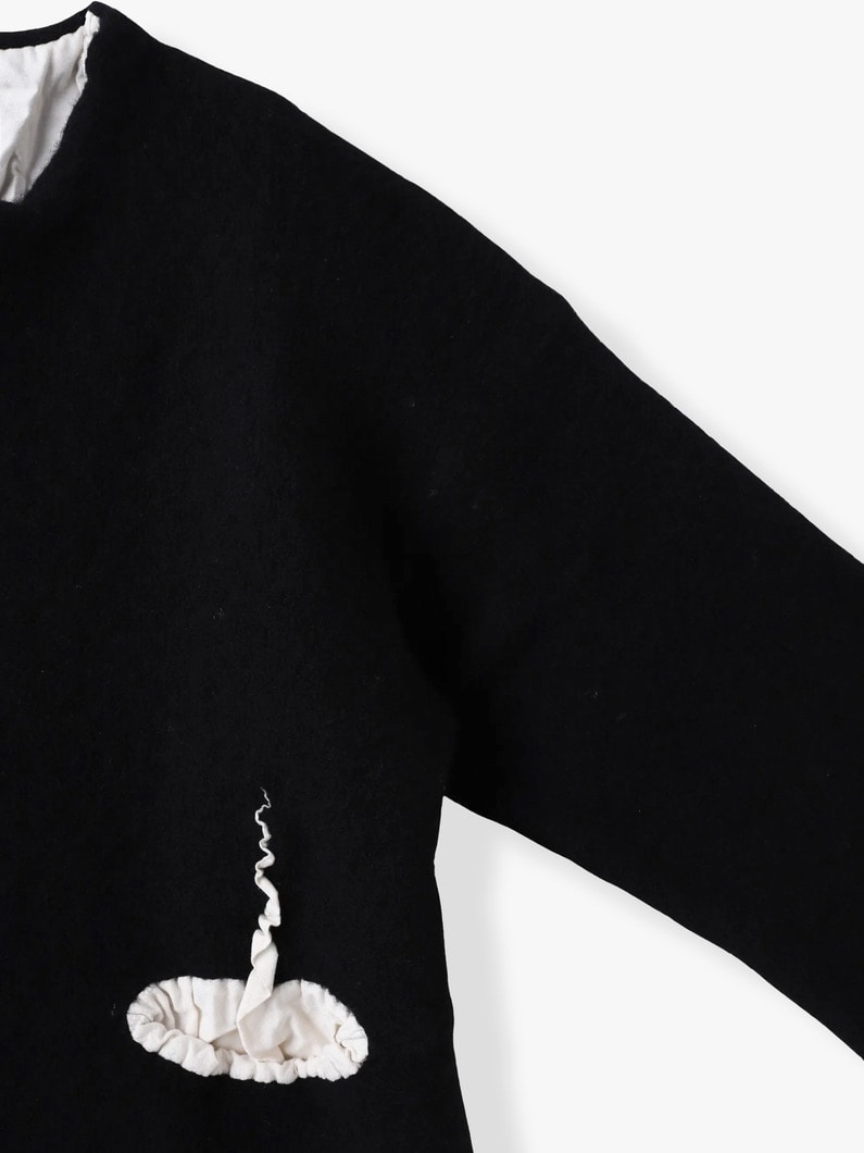 フィリング ニットジャケット（ブラック/ダークグレー） 詳細画像 dark gray 2