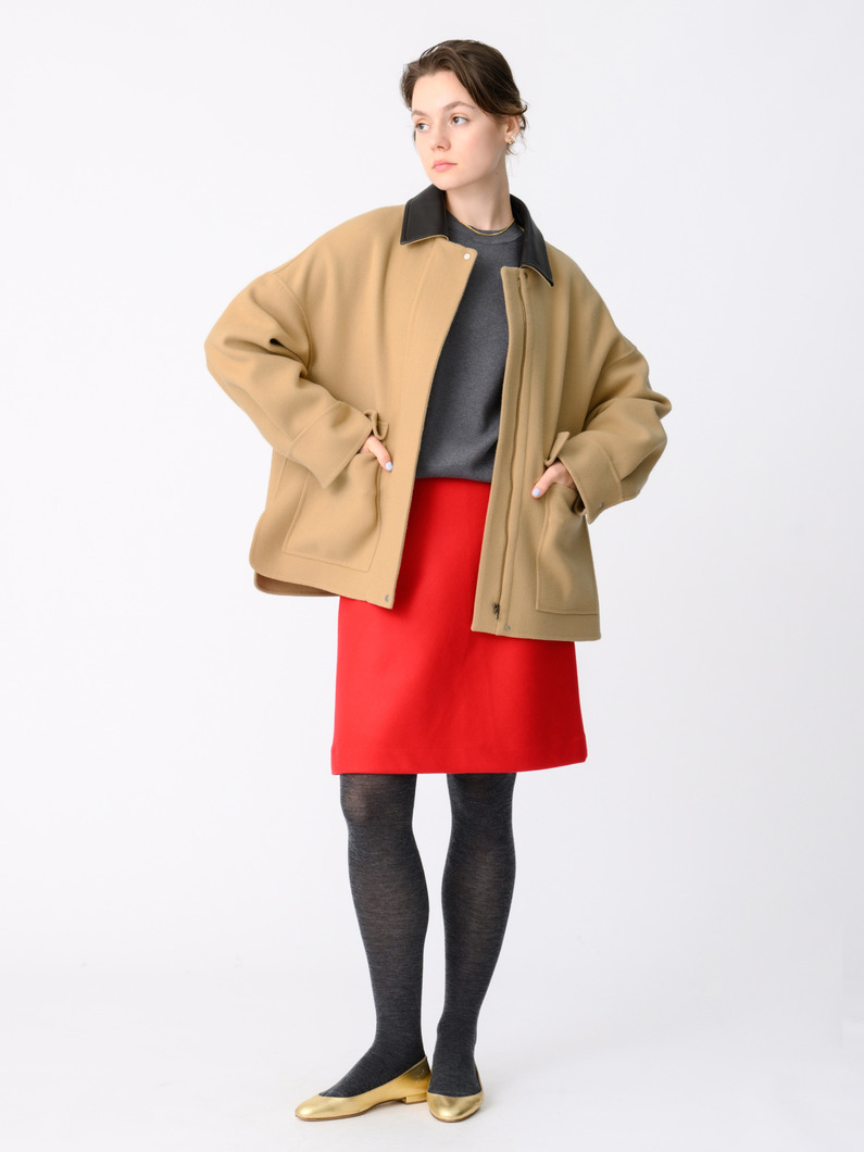 ジロンラム メルトンジャケット（ベージュ） 詳細画像 beige 3