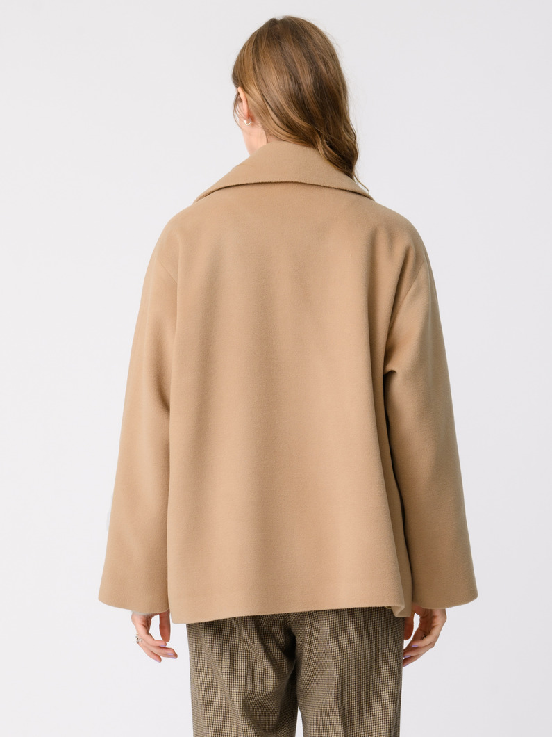 ウールシャギー ショートコート 詳細画像 camel 2