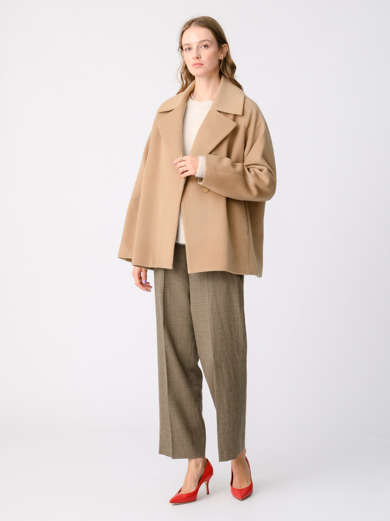 ウールシャギー ショートコート 詳細画像 camel 3