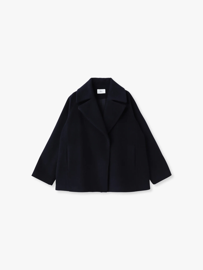 ウールシャギー ショートコート 詳細画像 navy