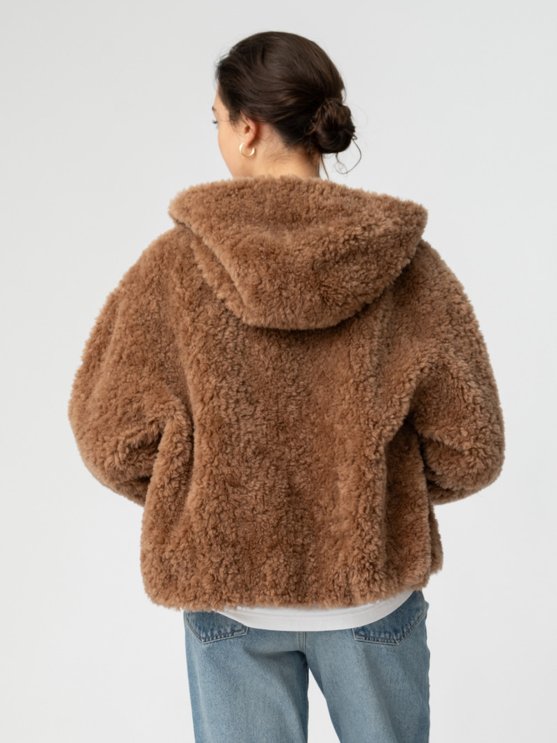 ボア フーディー ブルゾン 詳細画像 camel 2