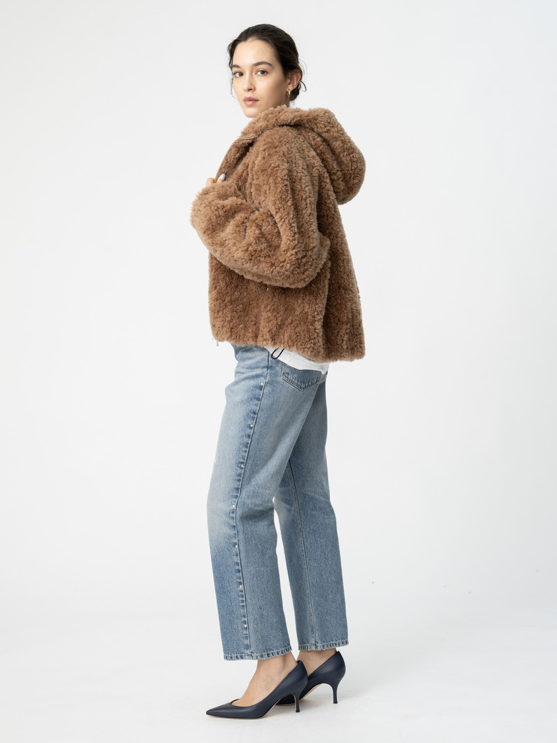 ボア フーディー ブルゾン 詳細画像 camel 3