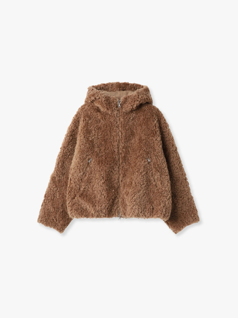 ボア フーディー ブルゾン 詳細画像 camel 4