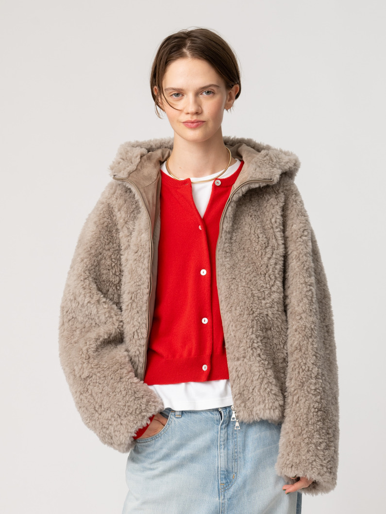 ボア フーディー ブルゾン 詳細画像 light gray 1