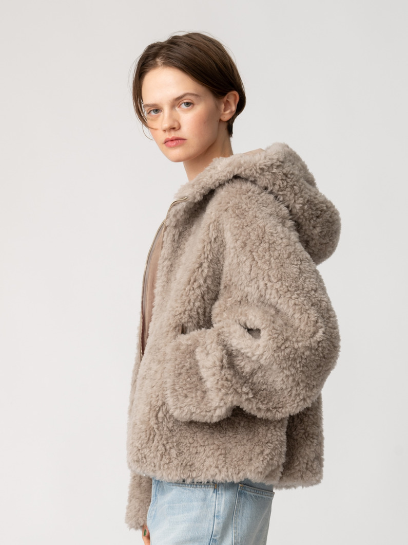 ボア フーディー ブルゾン 詳細画像 light gray 2