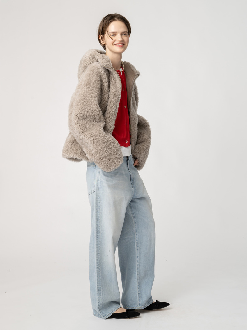 ボア フーディー ブルゾン 詳細画像 light gray 4