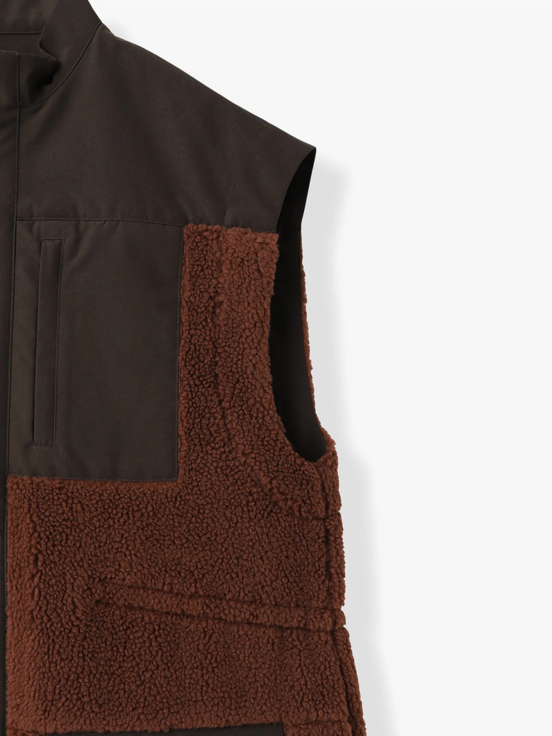 リサイクル シェルタフタ ボアベスト（VL-06-203） 詳細画像 brown 2