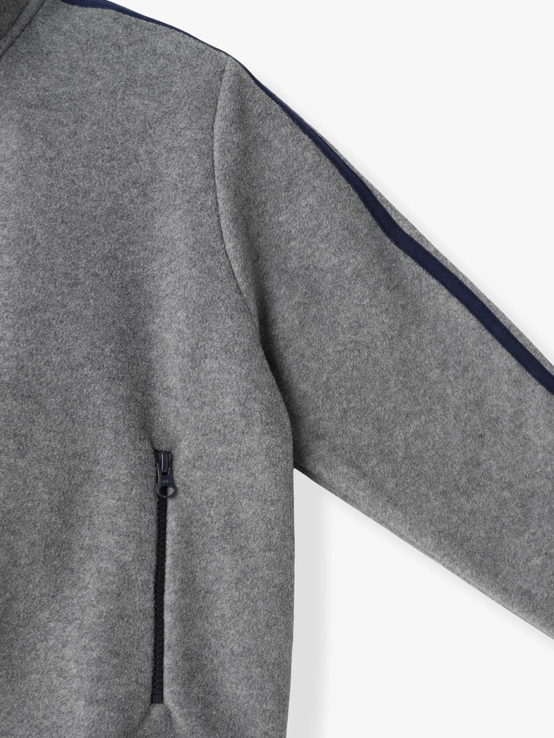 フリース タイトフィット トラックジャケット（グレー） 詳細画像 gray 2