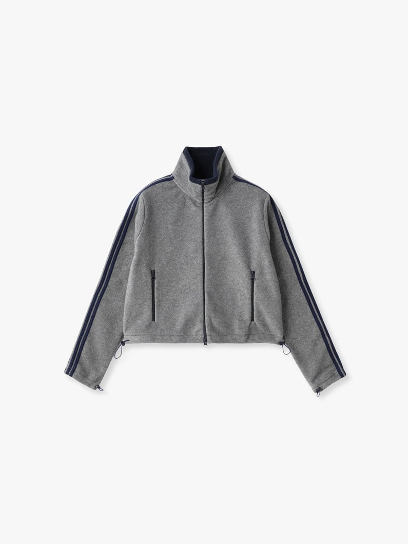 フリース タイトフィット トラックジャケット（グレー
